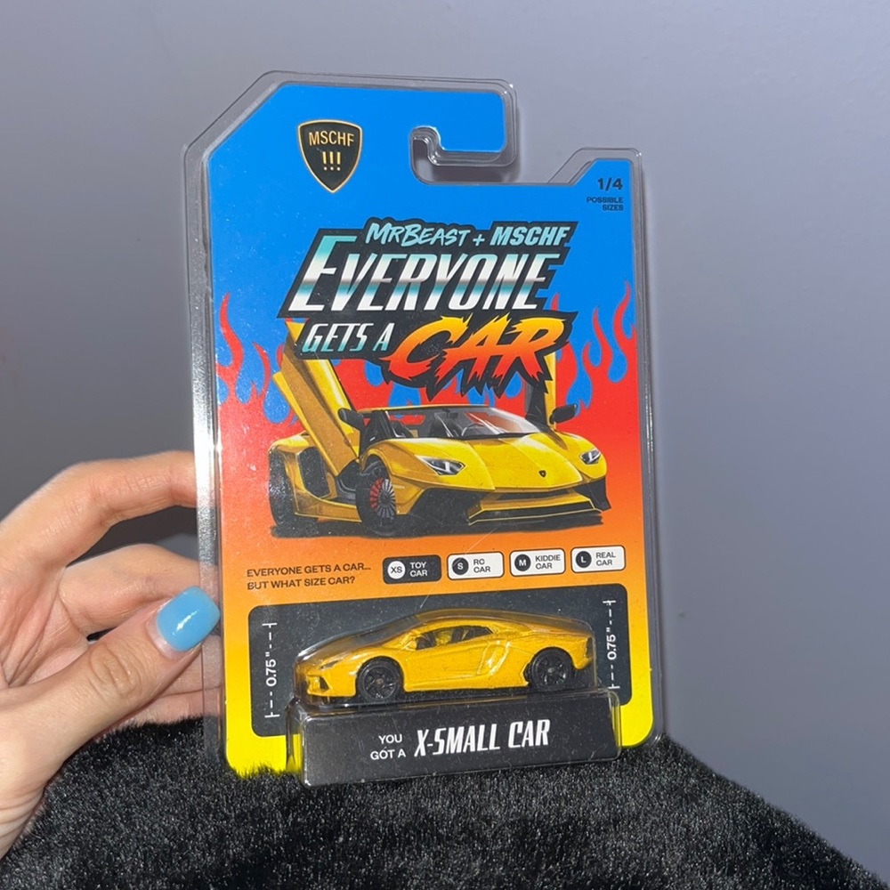 Mr Beast + MSCHF Everyone Gets A Car X-Small 1/4 Scale Lamborghini